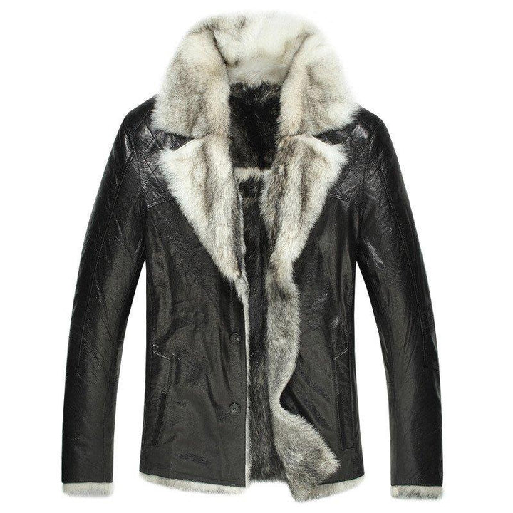 Men's Justin Real Leather Shearling Coat-0