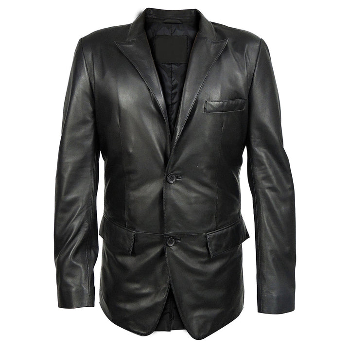 Macron Mens New Zealand Leather Blazer-2