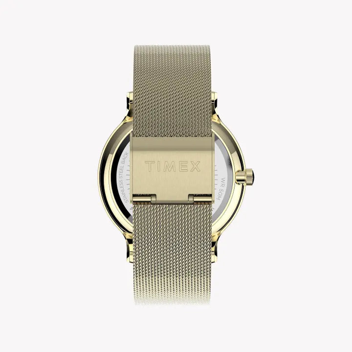 Timex Women's Gold Watch, White Dial | TW2T74600-2