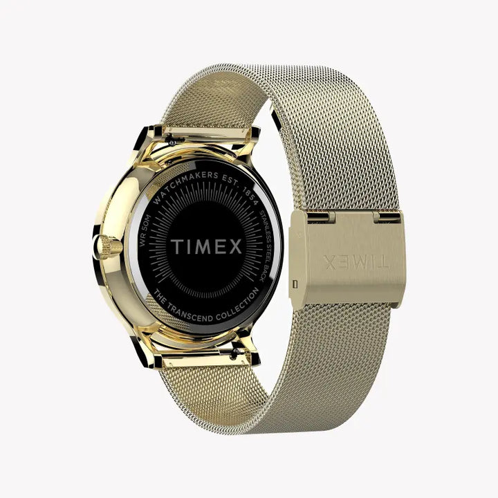 Timex Women's Gold Watch, White Dial | TW2T74600-3
