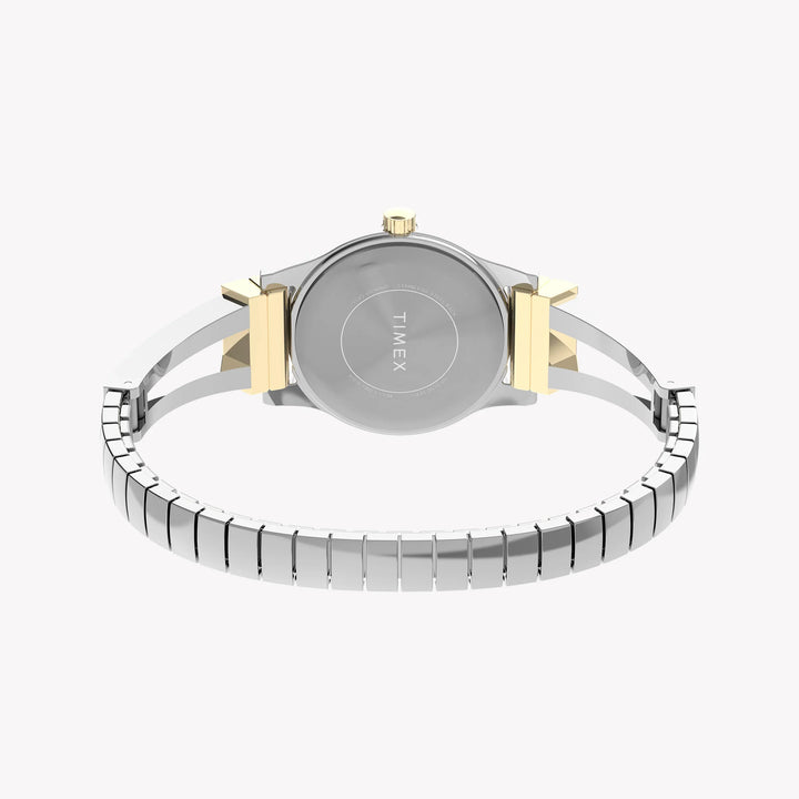 Timex Women's Two-tone Silver & Gold Watch, Silver Dial | TW2W18500-2